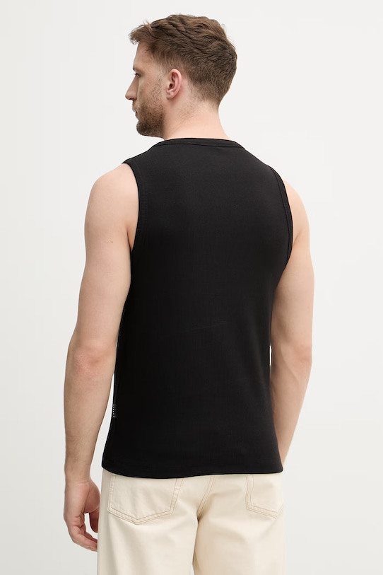 Odzież Sisley top męski z bawełną 3WIZSH002 czarny