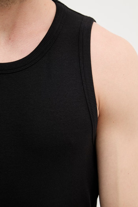 Sisley top męski z bawełną 3WIZSH002 czarny