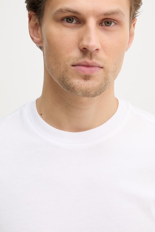 Sisley t-shirt bawełniany biały 3XDTS104R
