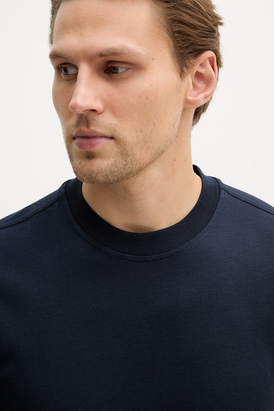 Sisley t-shirt bawełniany granatowy 3XDTS104R