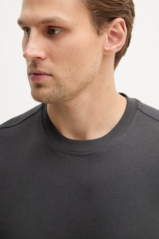 Sisley t-shirt bawełniany szary 3XDTS104R