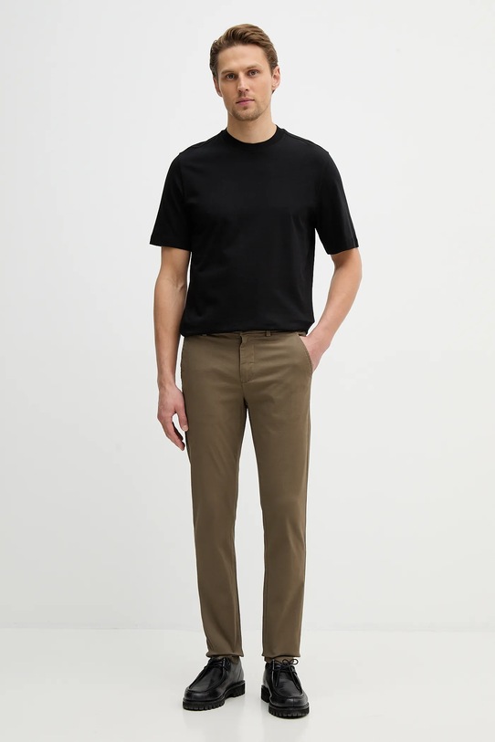 Sisley t-shirt bawełniany 3XDTS104R czarny SS26