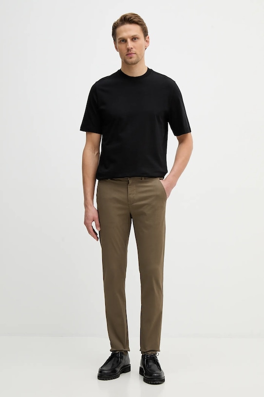 Sisley t-shirt bawełniany 3XDTS104R czarny SS26