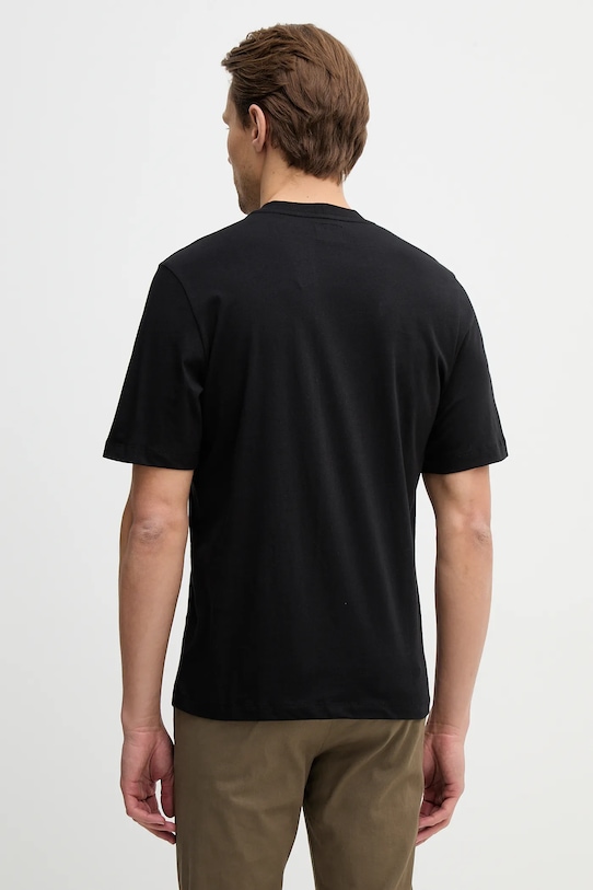 Odzież Sisley t-shirt bawełniany 3XDTS104R czarny