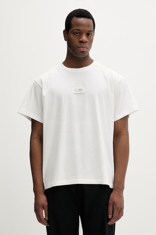 MM6 Maison Margiela t-shirt bawełniany bawełna biały SH0GC0032.M20170