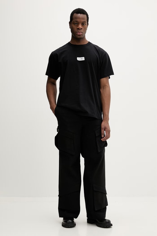 MM6 Maison Margiela t-shirt bawełniany SH0GC0032.M20170 czarny SS26