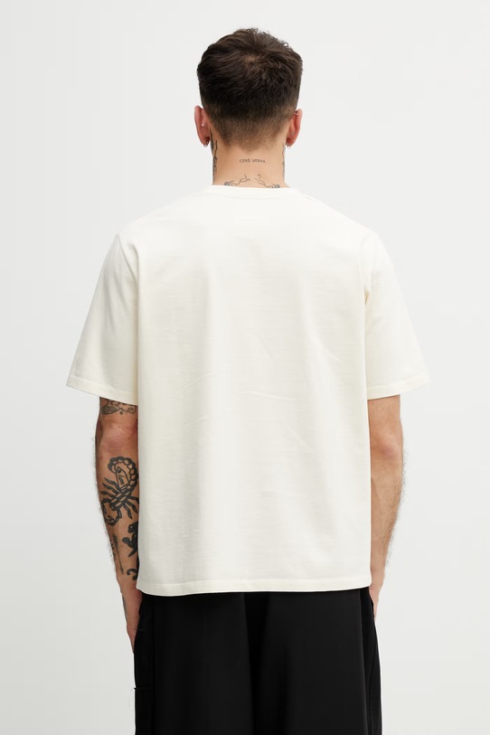 Odzież MM6 Maison Margiela T-shirt bawełniany męski SH0GC0064.M20177 beżowy