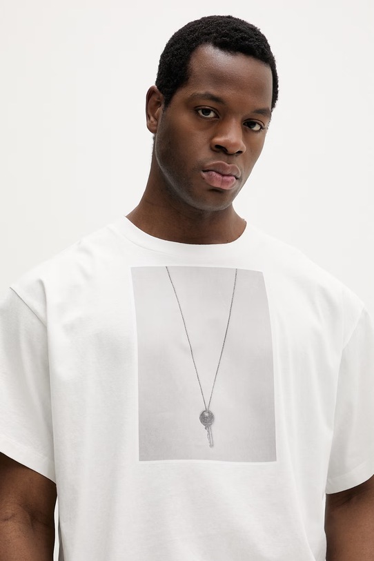 MM6 Maison Margiela t-shirt bawełniany biały SH0GC0068.M20050