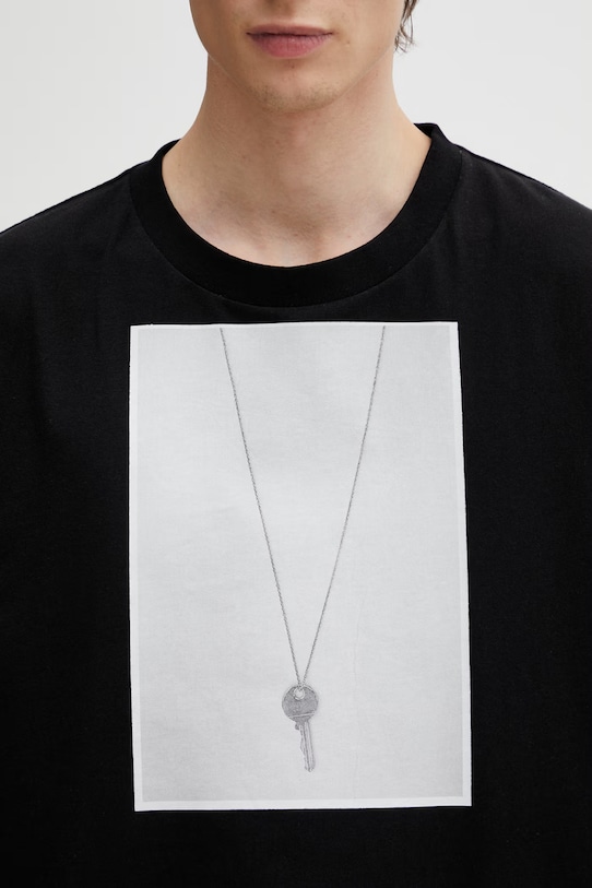 MM6 Maison Margiela t-shirt bawełniany czarny SH0GC0068.M20050