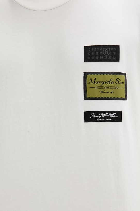 Памучна тениска MM6 Maison Margiela SH0GC0069.S24311 бежов