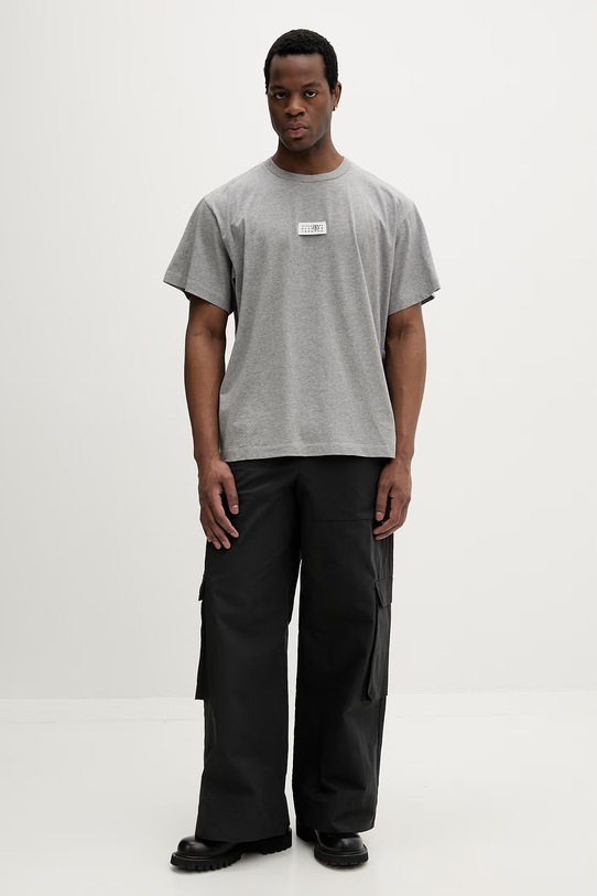 MM6 Maison Margiela t-shirt bawełniany SH0GC0071.M20170 szary SS26