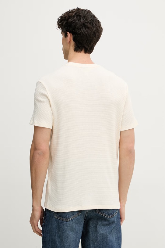 Oblečení Calvin Klein Jeans tričko pánské s bavlnou LV04RD008G béžová