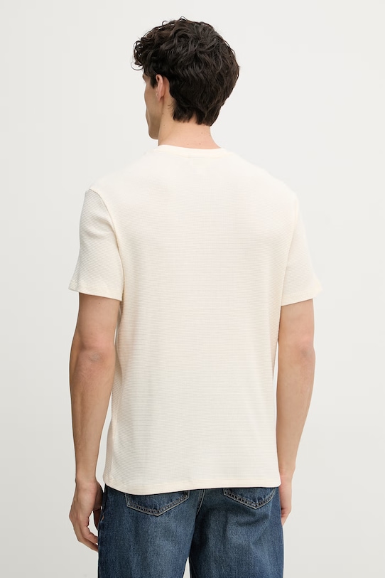 Oblečení Calvin Klein Jeans tričko pánské s bavlnou LV04RD008G béžová