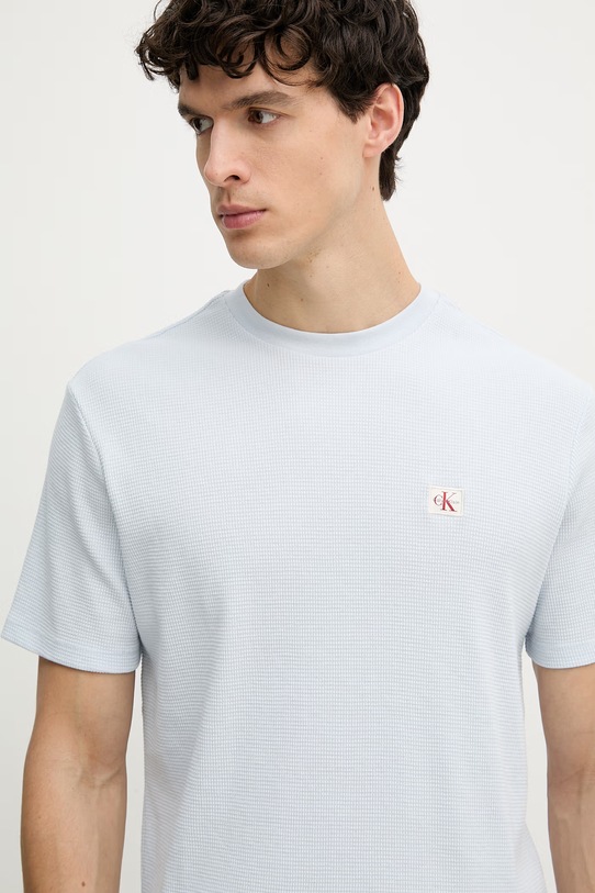 Calvin Klein Jeans tričko pánske s bavlnou modrá LV04RD008G