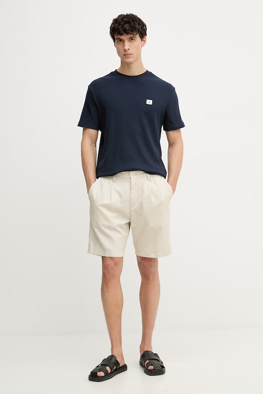 Calvin Klein Jeans t-shirt męski bawełniany LV04RD008G granatowy SS26