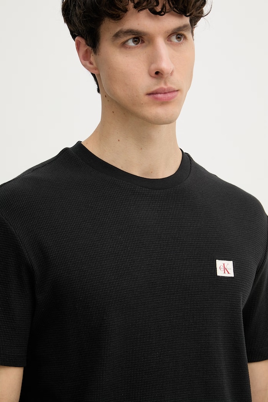 Oblečení Calvin Klein Jeans tričko pánské s bavlnou LV04RD008G černá