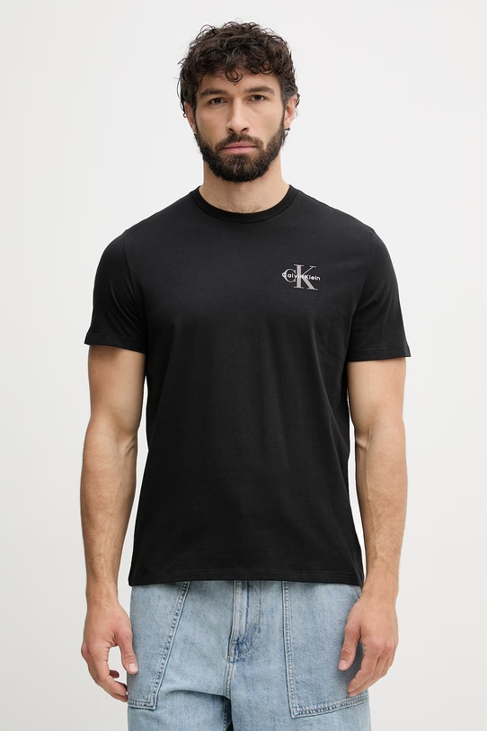Calvin Klein Jeans t-shirt férfi pamut 2-es csomag LV04RF279G fehér SS26