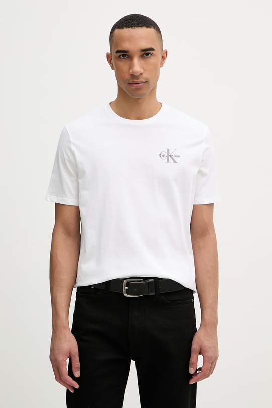 Calvin Klein Jeans t-shirt męski bawełniany 2-pack LV04RF279G beżowy SS26