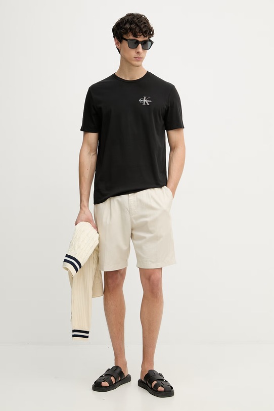 Calvin Klein Jeans t-shirt męski bawełniany 2-pack LV04RF279G czarny SS26