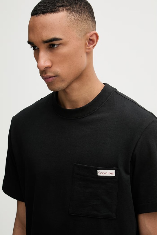 Calvin Klein Jeans t-shirt męski bawełniany czarny LV04RF280G