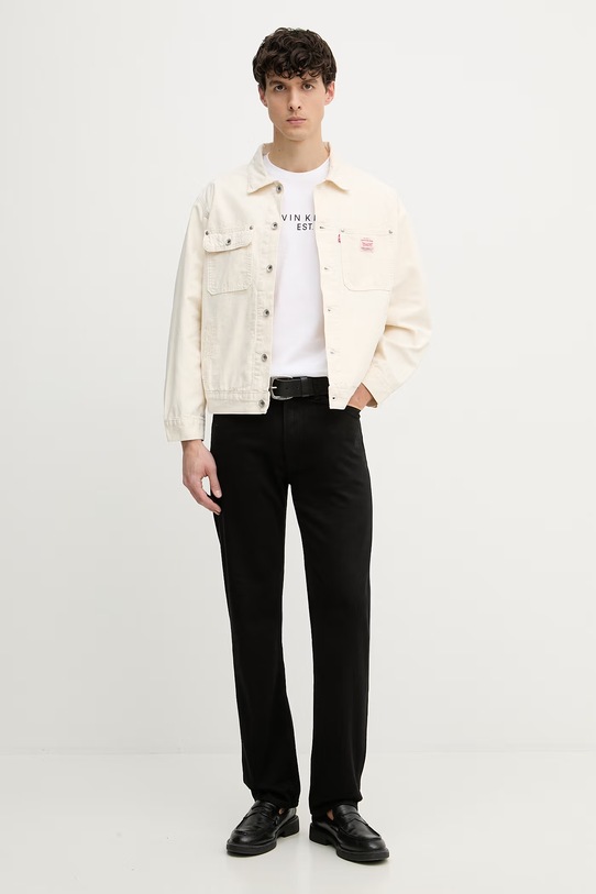 Calvin Klein Jeans t-shirt męski bawełniany LV04RF800G biały SS26