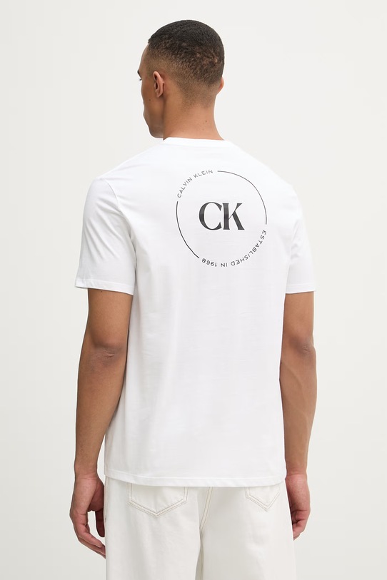 Calvin Klein Jeans t-shirt męski bawełniany biały LV04RF801G