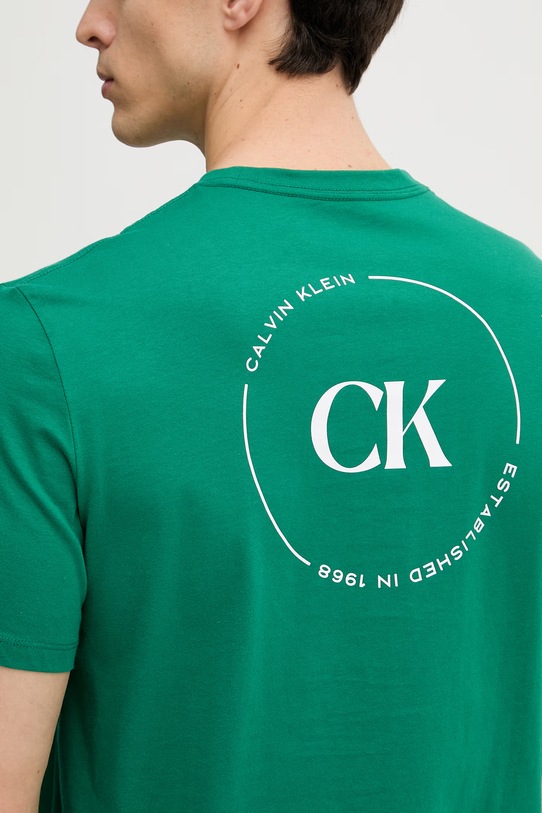 Calvin Klein Jeans t-shirt męski bawełniany zielony LV04RF801G
