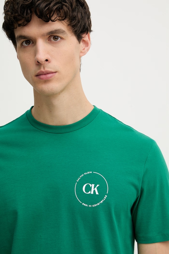 Calvin Klein Jeans Tričko pánské bavlněné LV04RF801G zelená