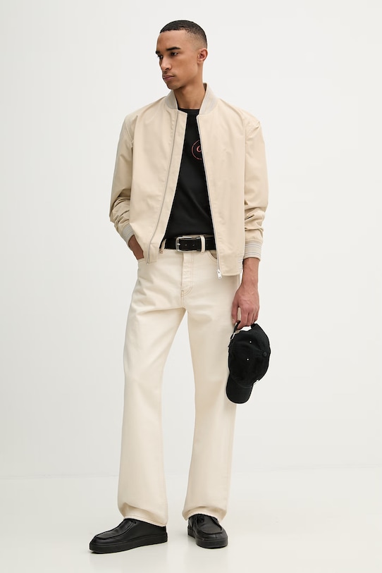 Calvin Klein Jeans t-shirt męski bawełniany LV04RF801G czarny SS26