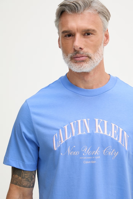 Calvin Klein Jeans tričko pánske bavlnené modrá LV04RF820G