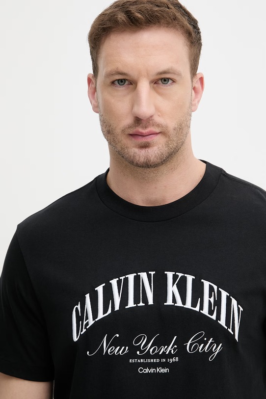 Calvin Klein Jeans t-shirt ανδρικό βαμβακερό μαύρο LV04RF820G