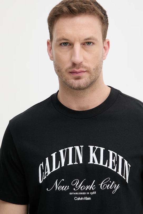 Calvin Klein Jeans t-shirt ανδρικό βαμβακερό μαύρο LV04RF820G