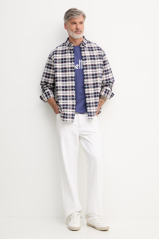 United Colors of Benetton t-shirt męski bawełniany 39VFU1096 granatowy SS26