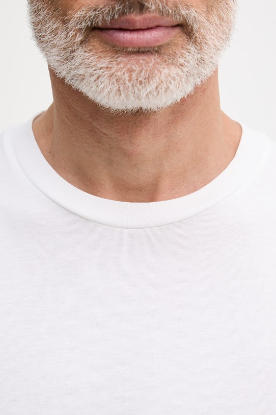 United Colors of Benetton t-shirt męski bawełniany biały 3H3WU10BJ