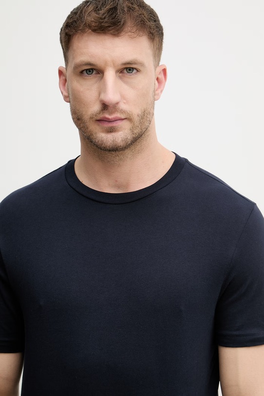 United Colors of Benetton t-shirt męski bawełniany granatowy 3H3WU10BJ