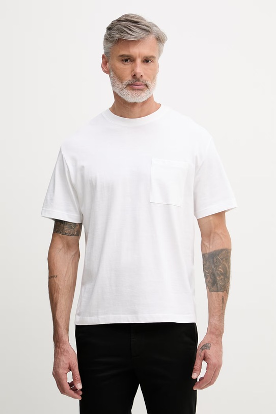 United Colors of Benetton t-shirt męski bawełniany beżowy 3MI5U10BO