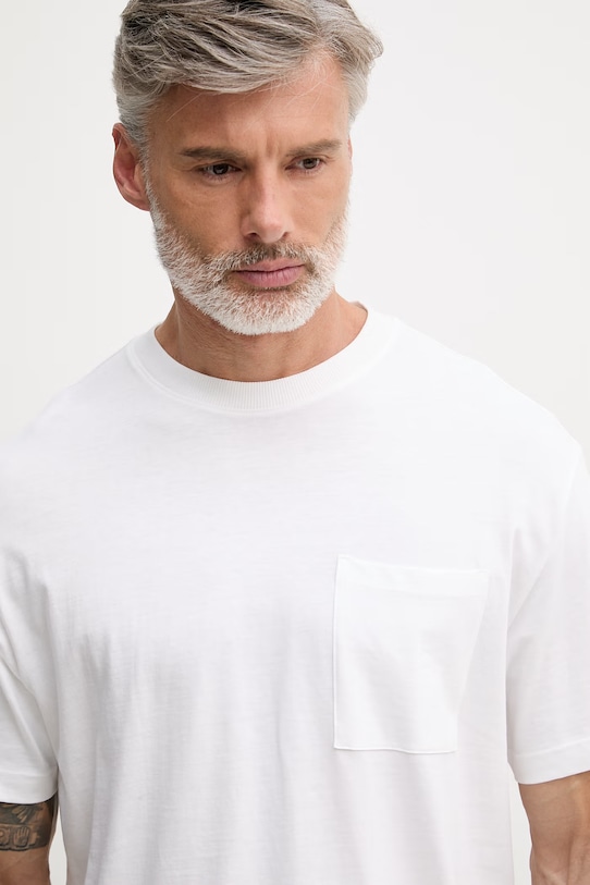 United Colors of Benetton t-shirt męski bawełniany beżowy 3MI5U10BO