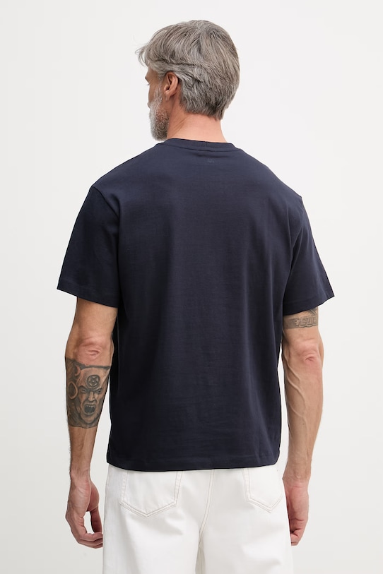 Odzież United Colors of Benetton t-shirt męski bawełniany 3MI5U10BO granatowy