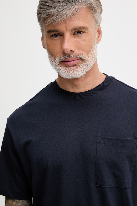 United Colors of Benetton t-shirt męski bawełniany granatowy 3MI5U10BO