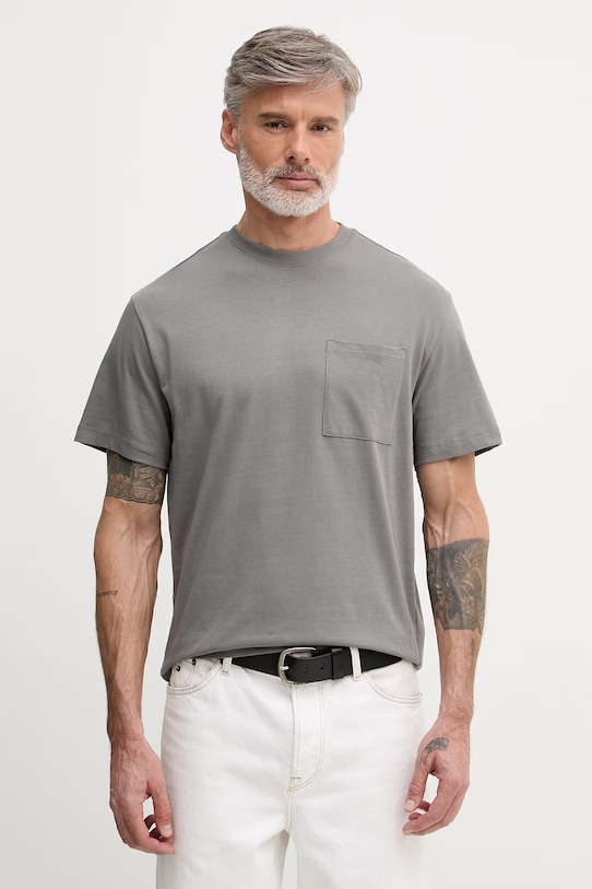 United Colors of Benetton t-shirt męski bawełniany szary 3MI5U10BO