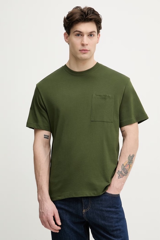 United Colors of Benetton тениска мъжка памучна зелен 3MI5U10BO