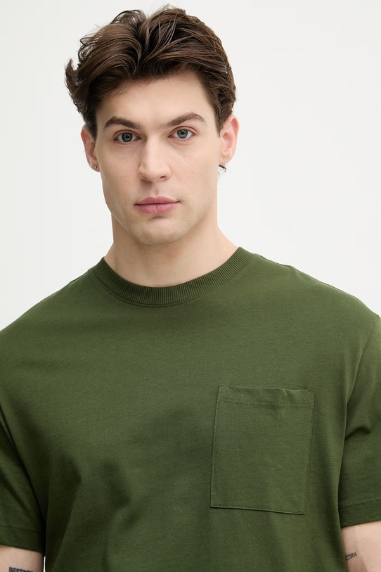 United Colors of Benetton тениска мъжка памучна зелен 3MI5U10BO