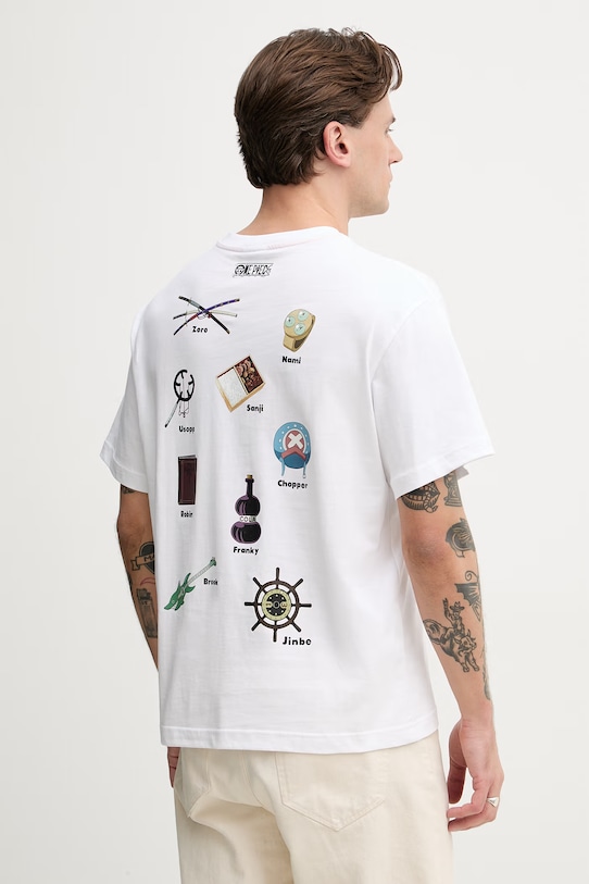 United Colors of Benetton t-shirt męski bawełniany biały 3MI5U10BZ