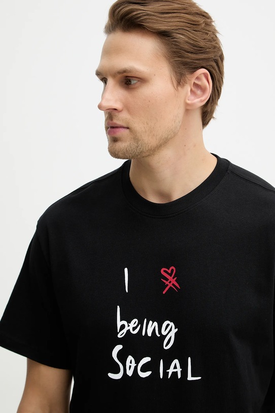 United Colors of Benetton t-shirt bawełniany czarny 3MI5U10C0