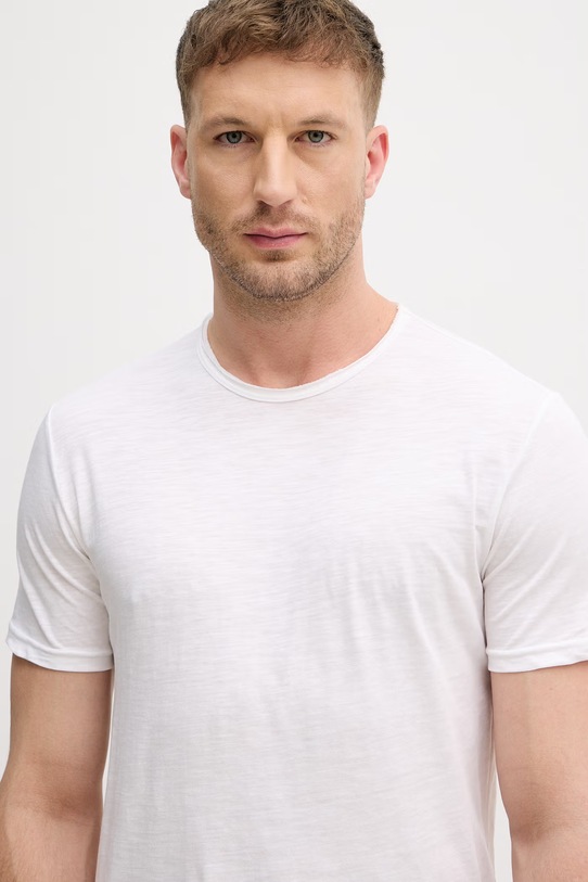 United Colors of Benetton t-shirt męski bawełniany beżowy 3N78U10C2