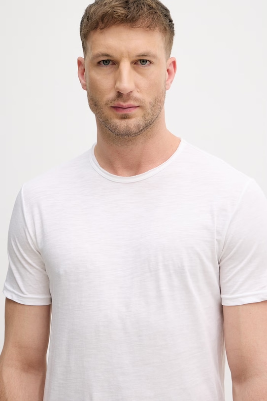 United Colors of Benetton t-shirt męski bawełniany beżowy 3N78U10C2