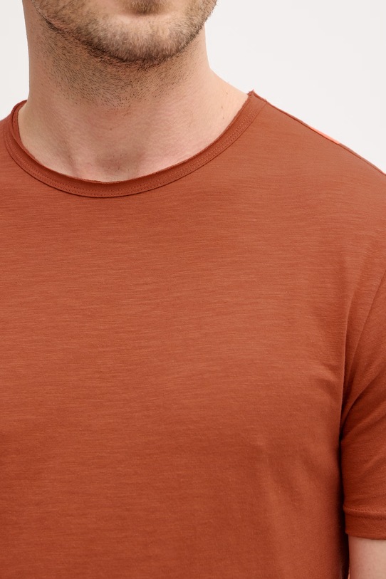 United Colors of Benetton t-shirt męski bawełniany 3N78U10C2 pomarańczowy