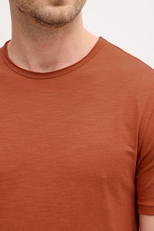 United Colors of Benetton t-shirt męski bawełniany 3N78U10C2 pomarańczowy