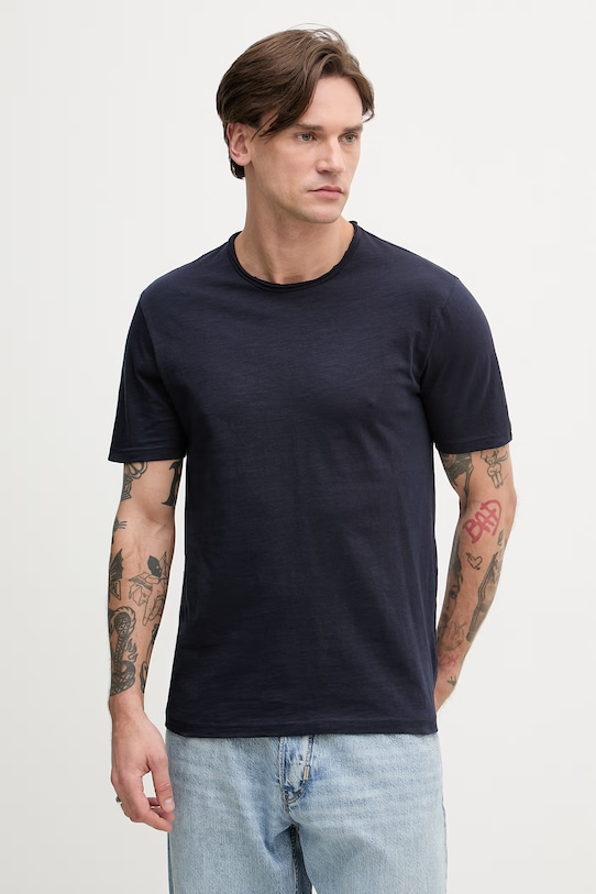 United Colors of Benetton t-shirt męski bawełniany granatowy 3N78U10C2