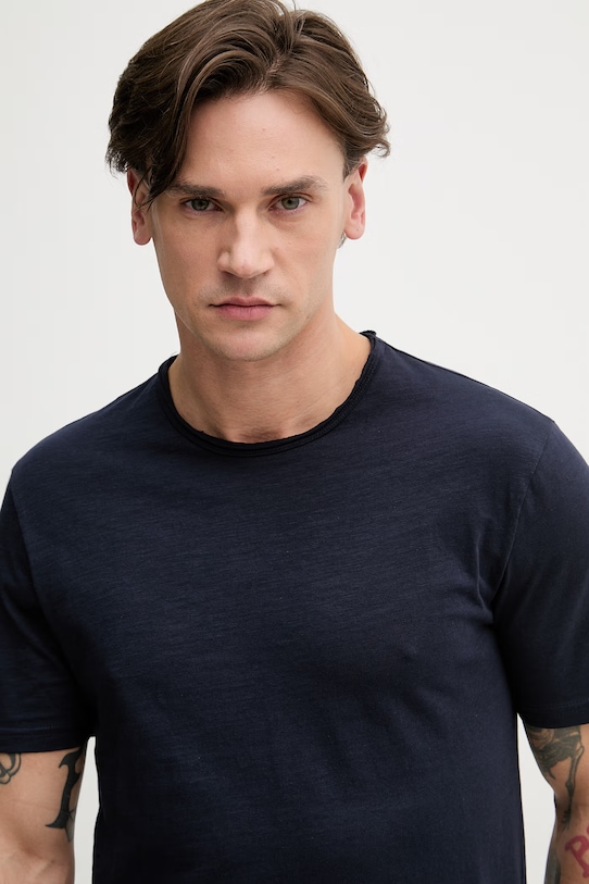 United Colors of Benetton t-shirt męski bawełniany granatowy 3N78U10C2